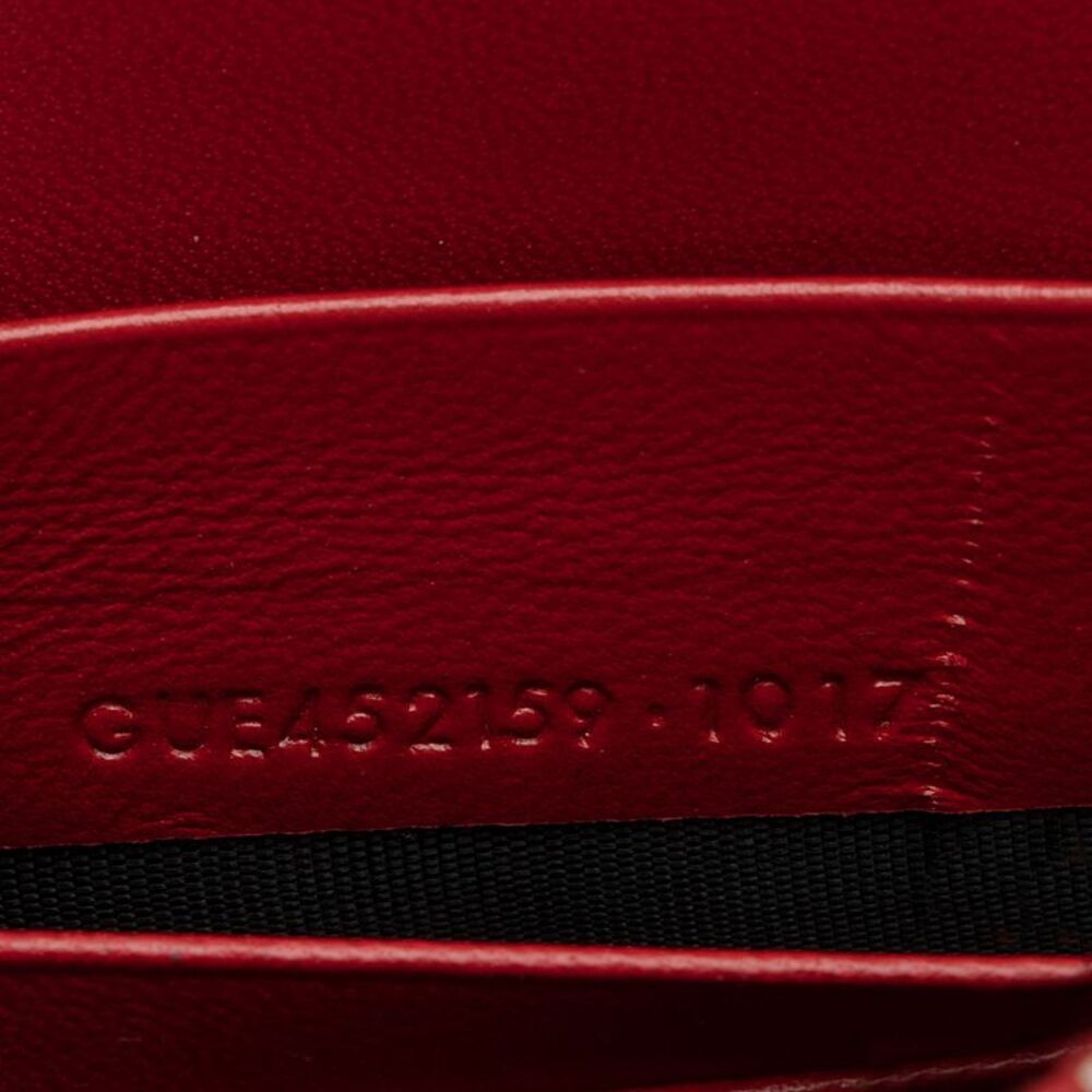 Saint Laurent Croc Embossed Leather Monogram Kate Tassel Chain Wallet - Picture 6 of 14